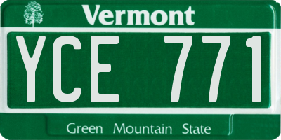 VT license plate YCE771