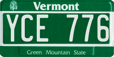 VT license plate YCE776