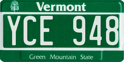 VT license plate YCE948