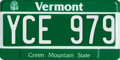 VT license plate YCE979