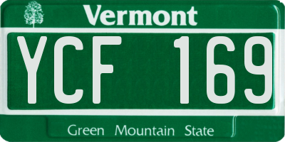 VT license plate YCF169
