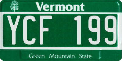 VT license plate YCF199