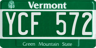 VT license plate YCF572