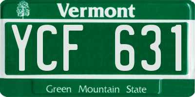 VT license plate YCF631
