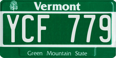 VT license plate YCF779