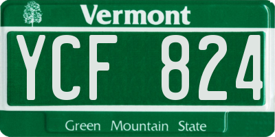 VT license plate YCF824