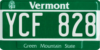 VT license plate YCF828