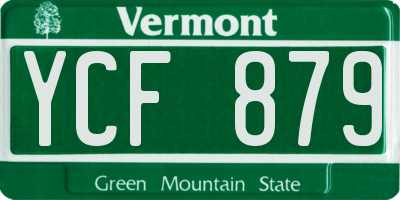 VT license plate YCF879