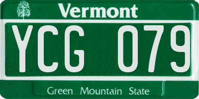 VT license plate YCG079