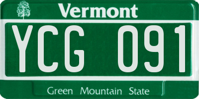 VT license plate YCG091