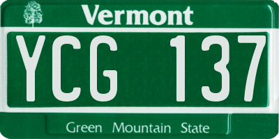 VT license plate YCG137