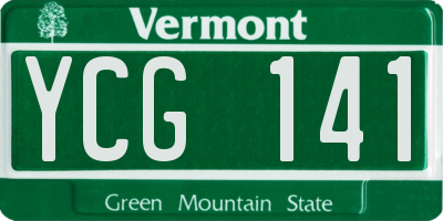 VT license plate YCG141