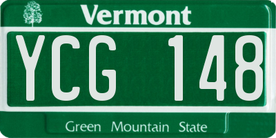 VT license plate YCG148