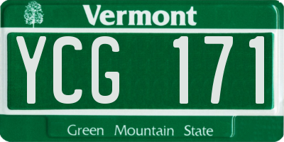 VT license plate YCG171