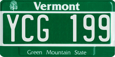 VT license plate YCG199