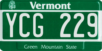 VT license plate YCG229