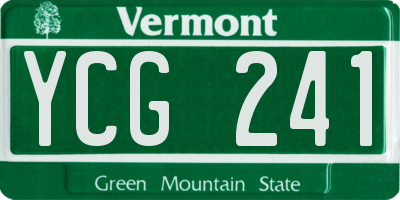 VT license plate YCG241