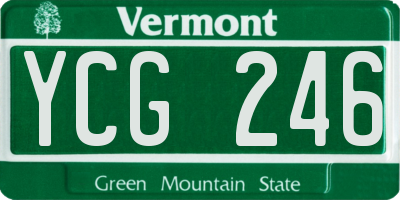 VT license plate YCG246