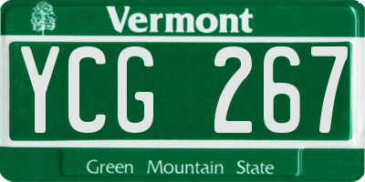 VT license plate YCG267