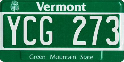 VT license plate YCG273