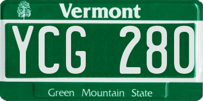 VT license plate YCG280