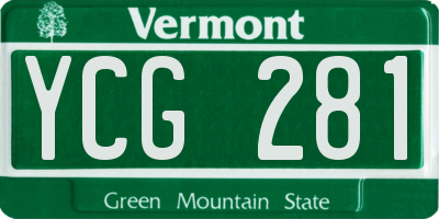 VT license plate YCG281