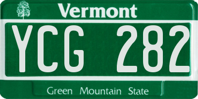 VT license plate YCG282