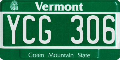 VT license plate YCG306