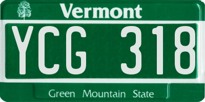 VT license plate YCG318
