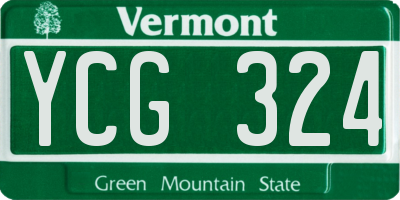 VT license plate YCG324