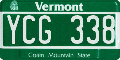 VT license plate YCG338