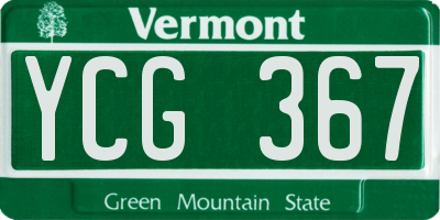VT license plate YCG367
