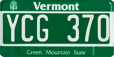 VT license plate YCG370