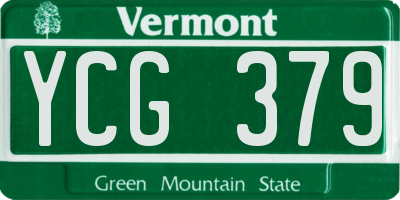 VT license plate YCG379