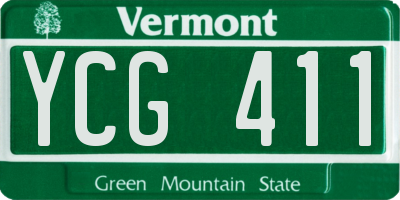 VT license plate YCG411