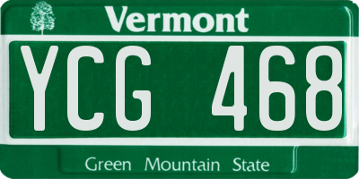 VT license plate YCG468