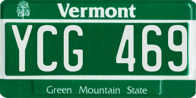 VT license plate YCG469