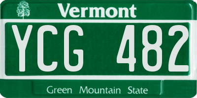 VT license plate YCG482
