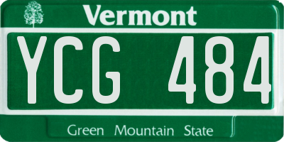 VT license plate YCG484