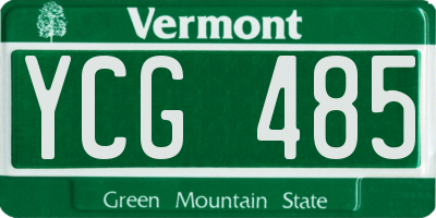 VT license plate YCG485