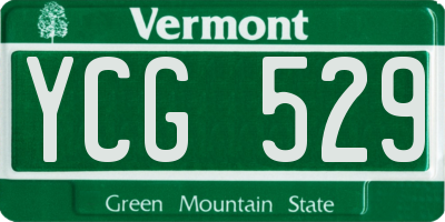 VT license plate YCG529