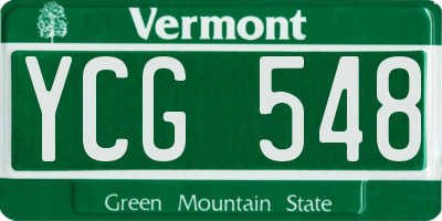VT license plate YCG548