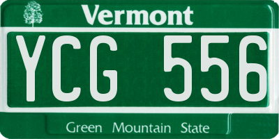 VT license plate YCG556