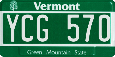 VT license plate YCG570