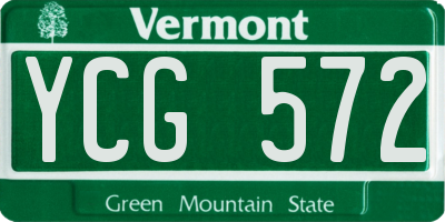 VT license plate YCG572