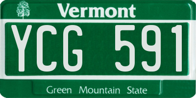 VT license plate YCG591