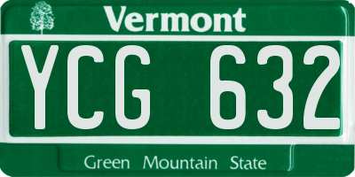 VT license plate YCG632