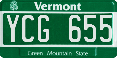VT license plate YCG655