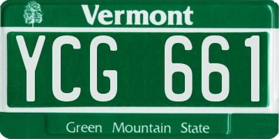VT license plate YCG661
