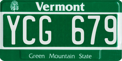 VT license plate YCG679